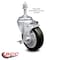 Service Caster 4 Inch Black Polyurethane Swivel 3/8 Inch Threaded Stem Caster Set with Brake SCC-TS20S414-PPUB-BLK-TLB-381615-4 - alternate 5